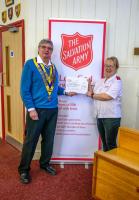 Hythe Rotary donate to the Salvation Army