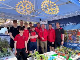 2024 11th May - Linlithgow Rugby Club Junior Team (supported by the club) at Linlithgow Street Fair
