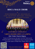 In Concert - the Risca Male Choir with performers from the Keighley & Skipton Rotary Young Musicians competition.