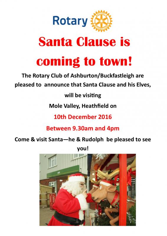 Santa to visit Mole Valley Farmers - Heathfield