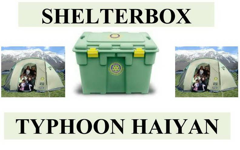 16/11/13 Typhoon Haiyan ShelterBox Collection - Thank You
