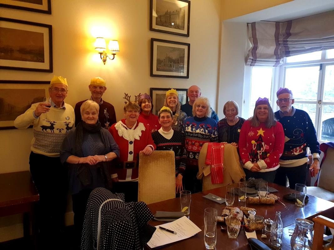 Christmas jumpers to the fore.