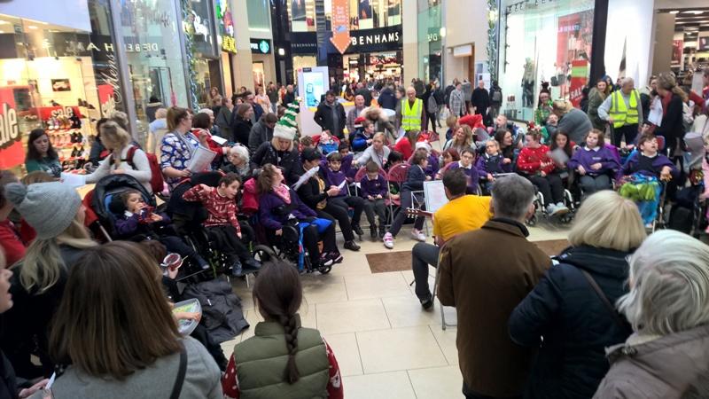 Percy Hedley School at the Rotary Christmas Collection in Eldon Square 2018