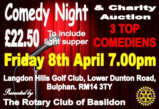 Comedy Night & Charity Auction. Now in it's third year!