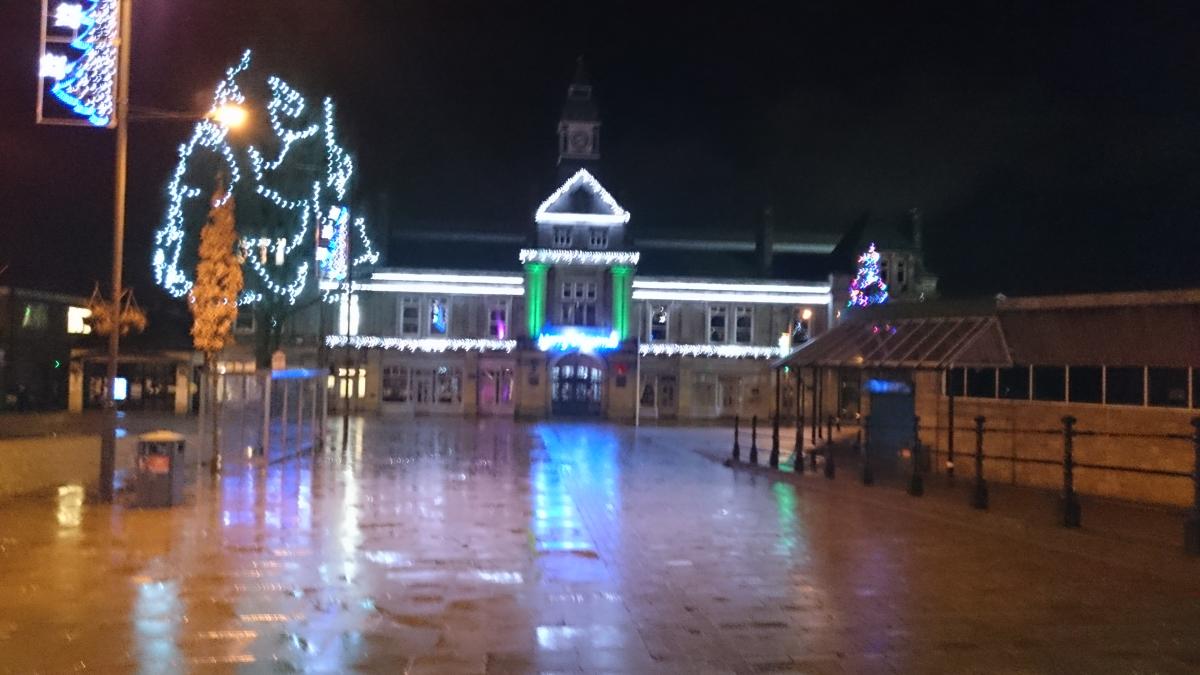 Darwen Market Square at Christmas