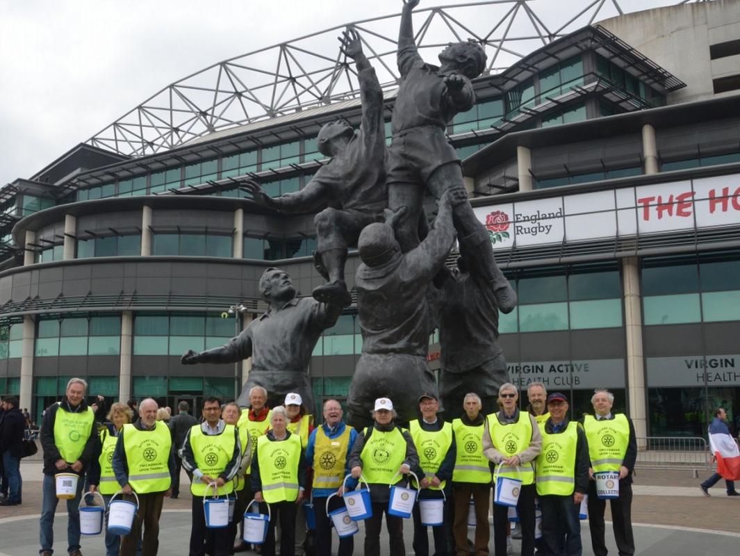 Local Rotarians come together at Twickenham Rugby Ground to raise funds for victims of the Nepal Earthquake.