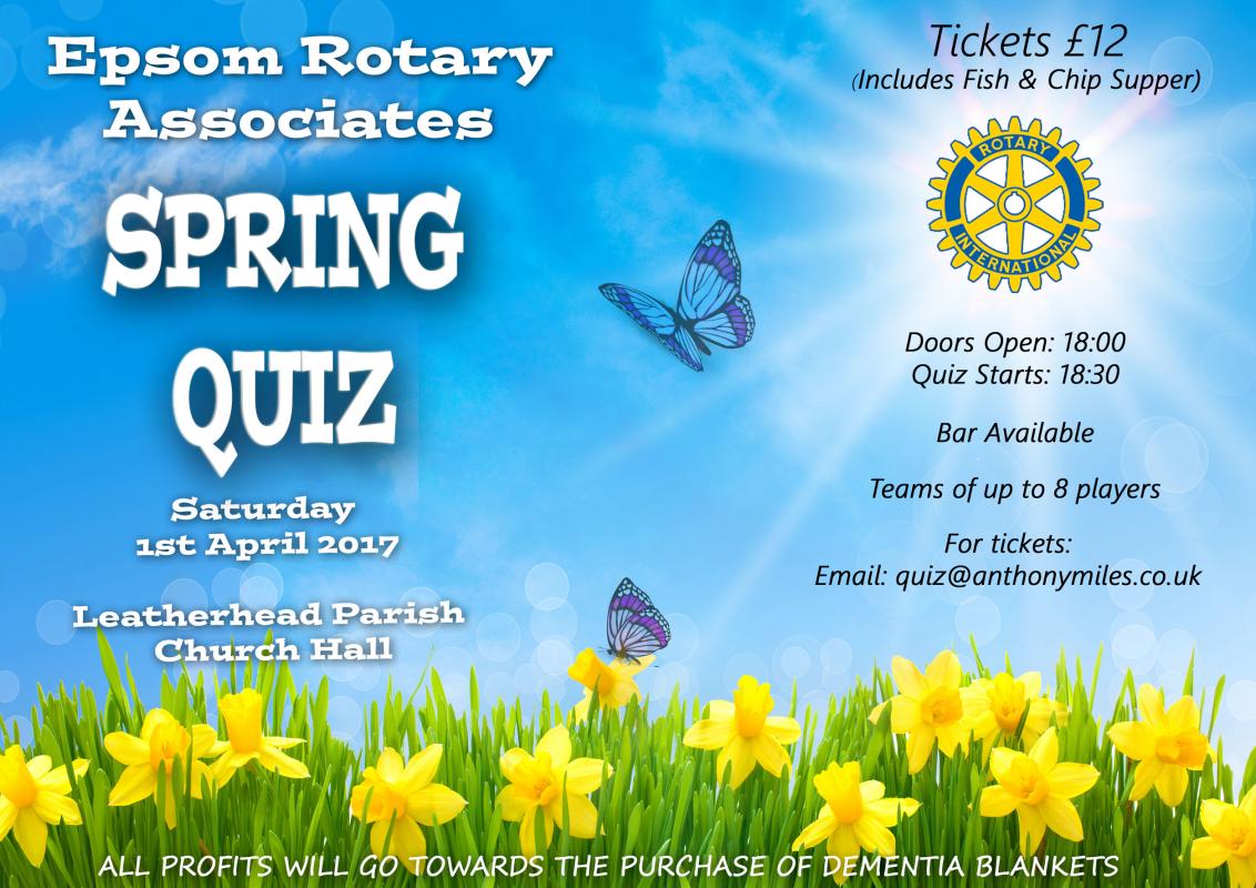 Epsom Rotary Associates' Spring Quiz 