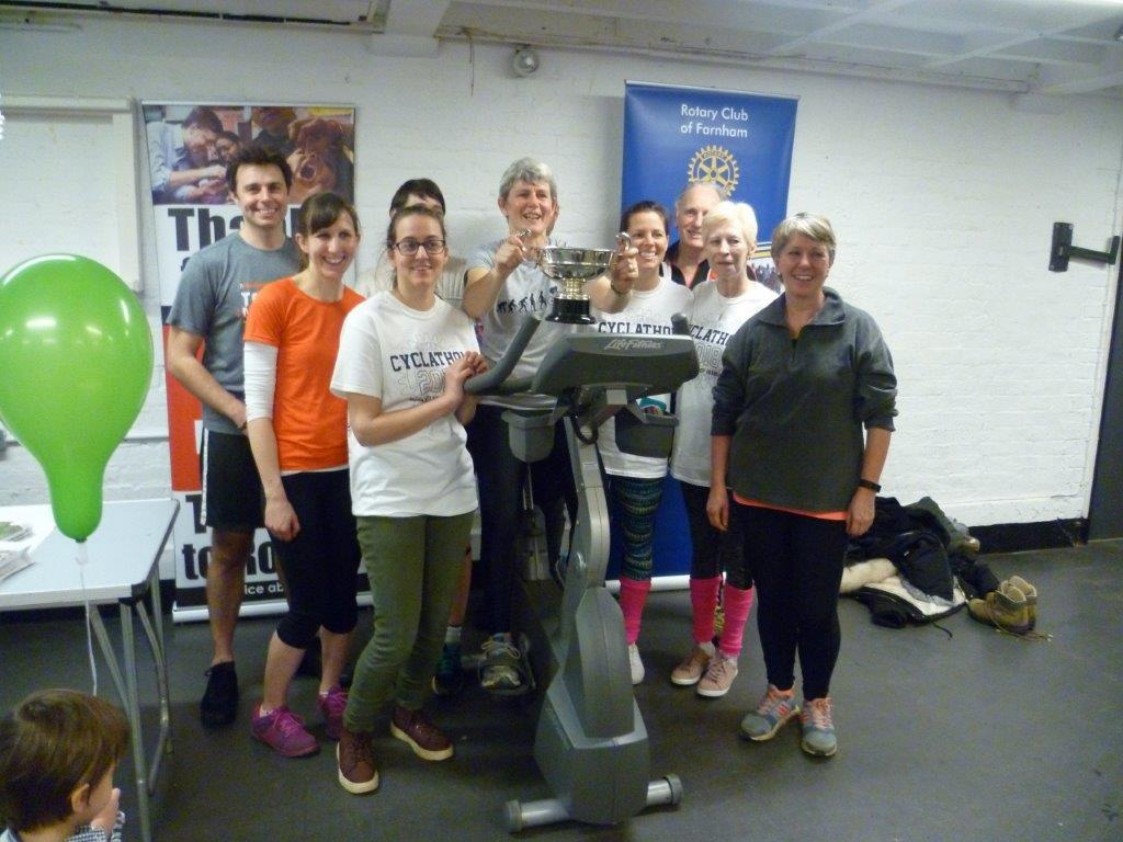 Annual Cyclathon took place on 18 March at The Maltings. The Farnham Health Challenge was won by Farnham Denes practice.