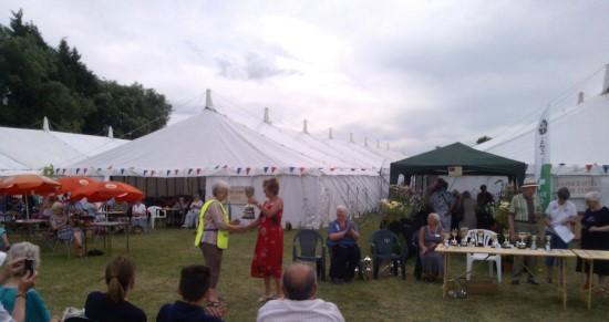 2014 Portishead Flower Show - collecting our trophy