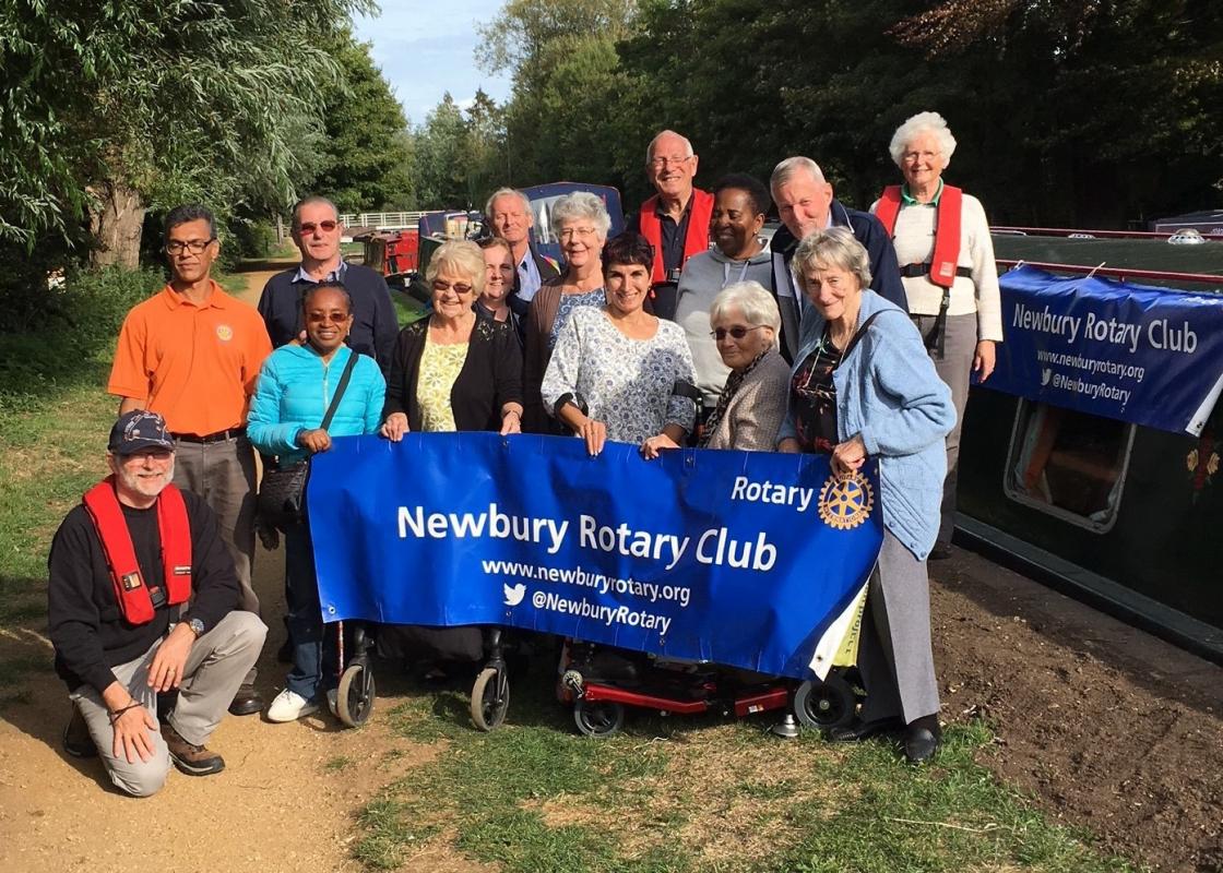 Guests from The Polio Group with their Rotarian crew enjoying their outing
