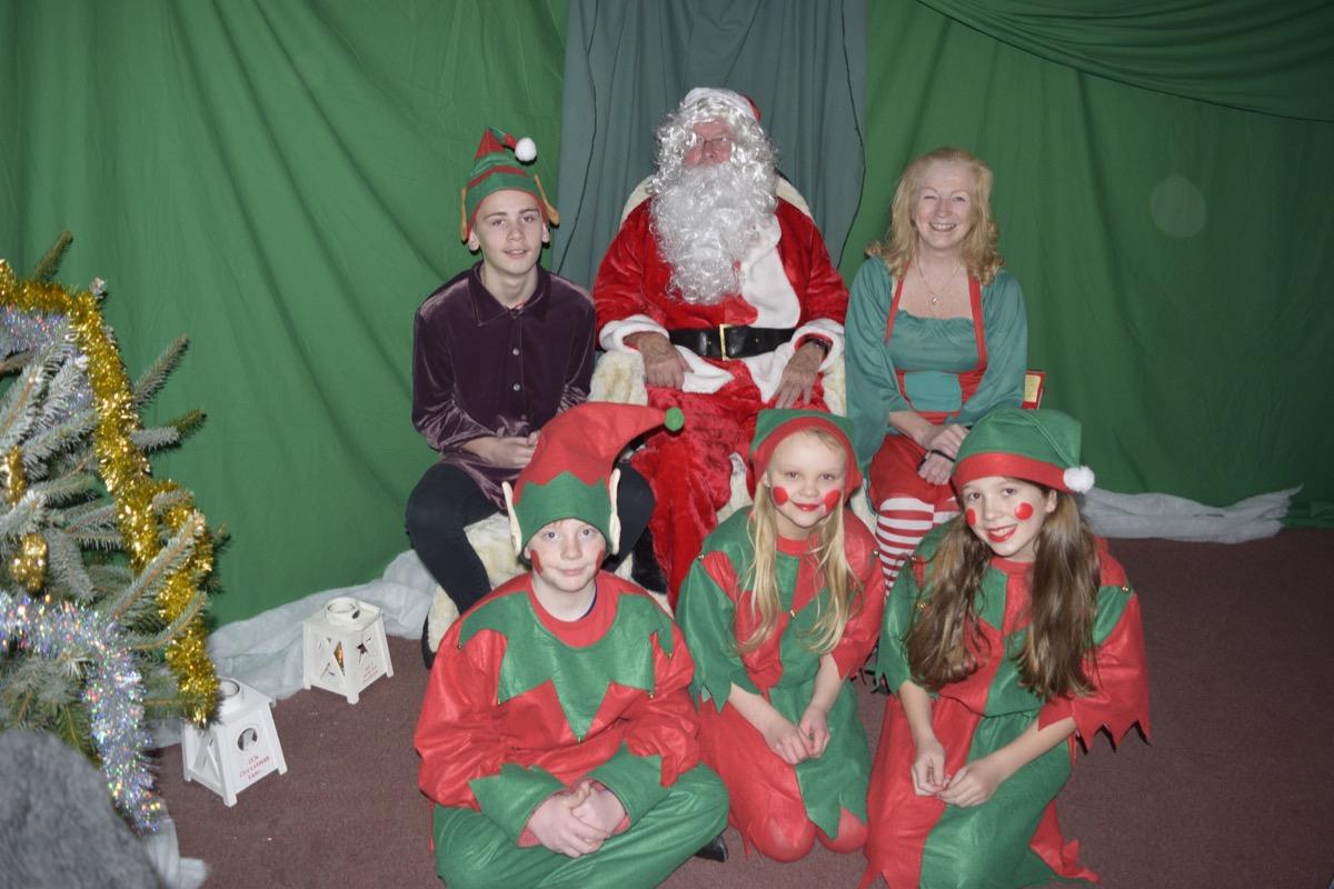 Santa and his Elves at Santa's Grotto during the Helensburgh Winter Festival in November 2016