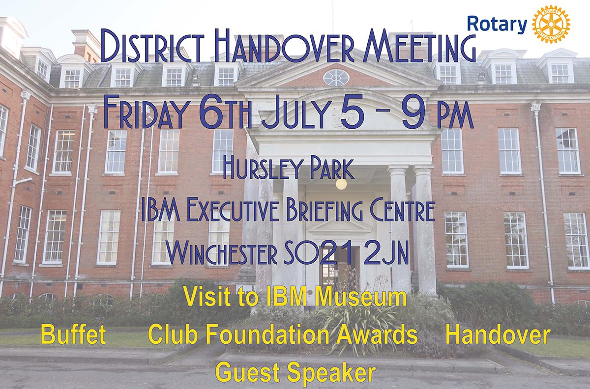 District Handover Meeting Flier