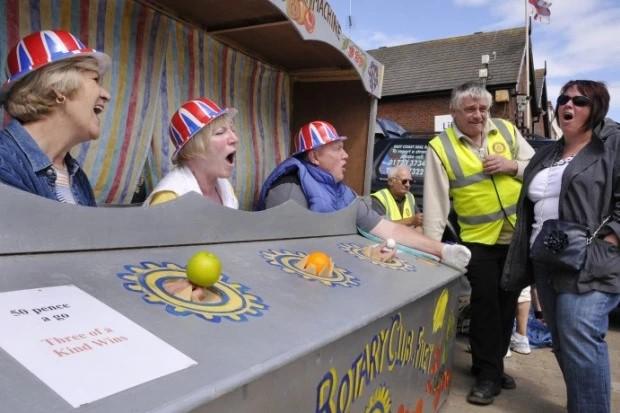 The Mark II version of the Human Fruit Machine in action at a previous lifeboat day