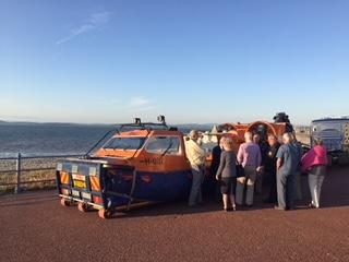 A lovely evening on the bay as Members look at The Lifeboat