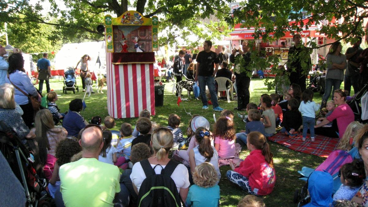 Punch and Judy, one of the many attractions at Pinner Village Show
