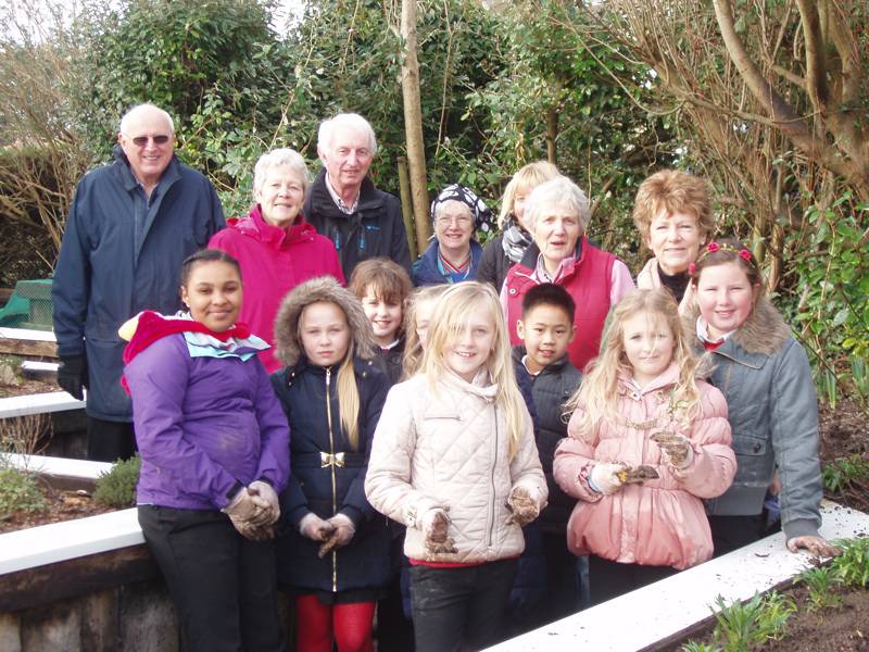 Pomphlett RotaKids at the newly renovated Sensory Garden in the grounds of Rockville House in Plymstock. 