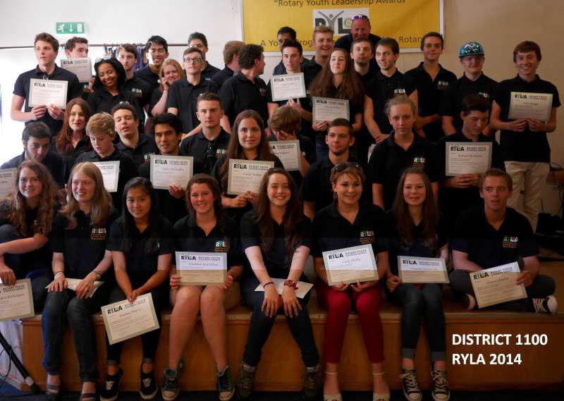 A photograph from the end of a successful RYLA course. 