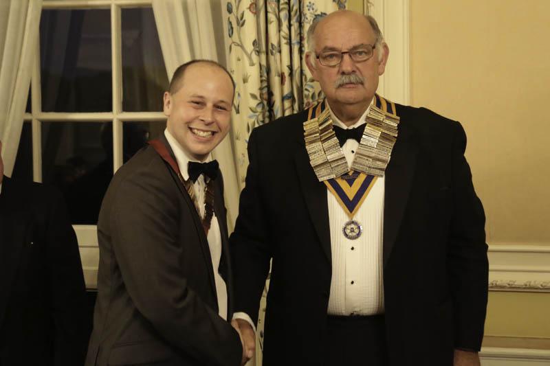 Philip Turner inducted by Clive Smitheram, President of Epsom Rotary Club