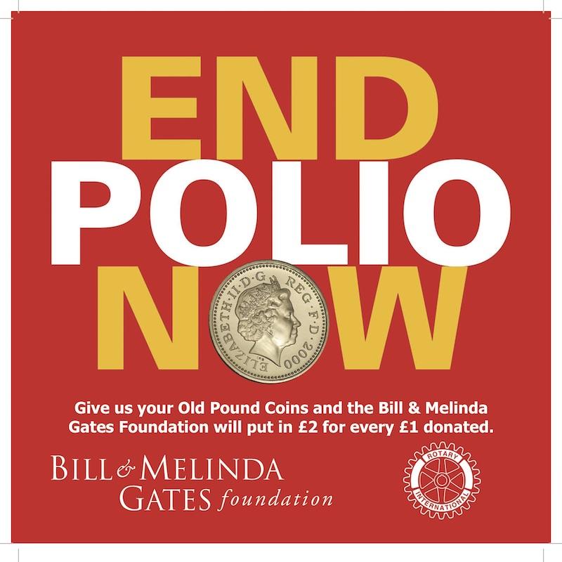 Convert your old £1 coin into £3 for Polio Relief 