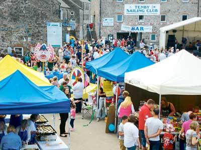 The scene at one of the Rotary Club of Tenby's Family Fun Harbour Spectaculars in 2012
