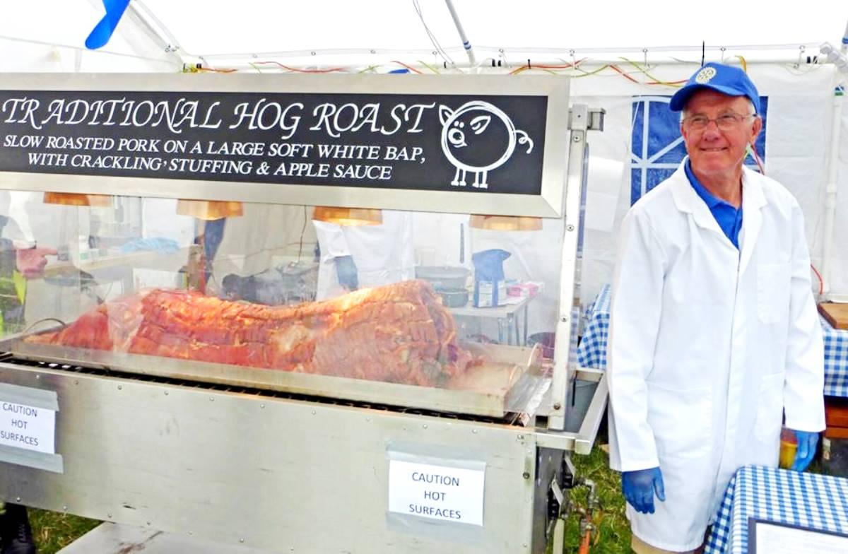 WItney Rotary Hog Roast. Try one of our Pork Rolls.