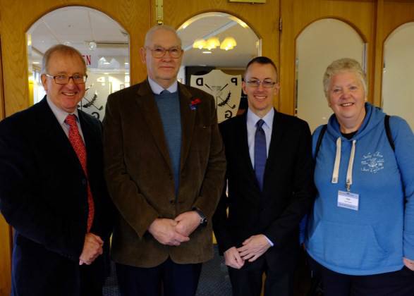 Richard Brickley & Paul Noble respectively
Chair and President of Scottish Disability Sport.
They were accompanied by Harry Keddie, a Rotarian from
the Leven Club and our own Pam Turner from Dunfermline Carnegie.