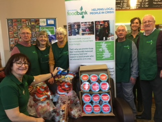 Members of Narberth & Whitland Rotary Club and Narberth Foodbank are pictured at the pre-Christmas visit and presentation