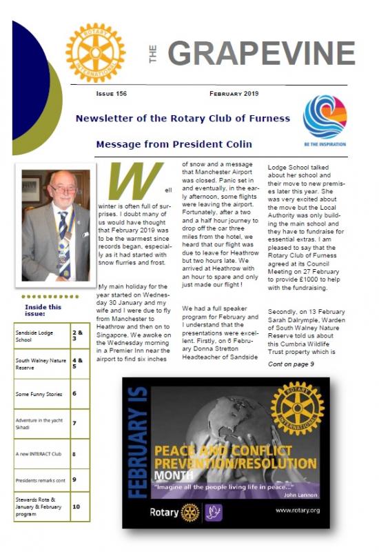 Grapevine February 19 Rotary Club Of Furness