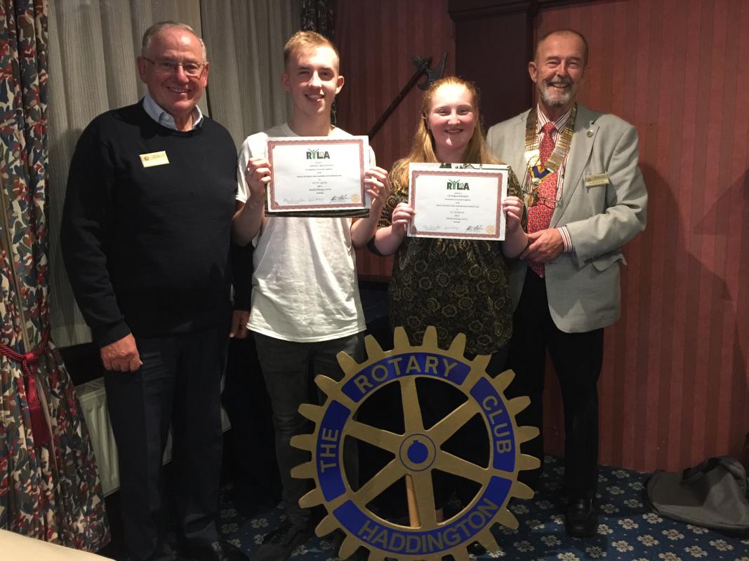 Daniel Mackinnon and Victoria Tennant shown with President Alan Dunton and Gordon Boyd