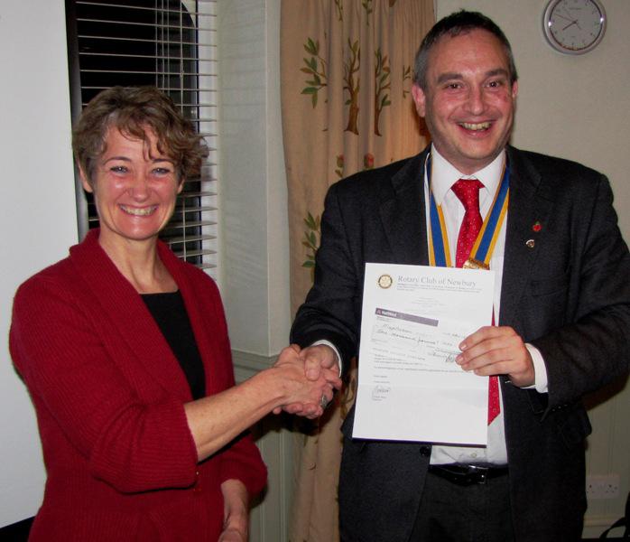 Newbury Rotary donates £3000 to MapAction, Shelterbox and Water Survival Boxes