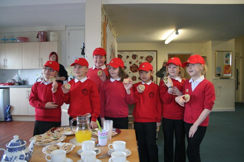 Tea and biscuits provided by Pomphlett RotaKids after the formal opening of the renovated sensory garden in the grounds of Rockville House in Plymstock