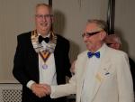 Tony Axelrod being inducted by Colin Peel our Immediate Past President