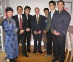 The scholars with President Bob Hughes