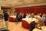 Chris Sperring MBE talking to Club members