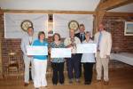 Recipients of the donations with president David and Past president Graham and Rtn Owen