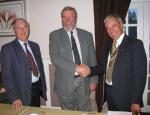 new member David Pointon with President Bob Hughes and proposer David Milner