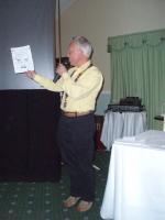 President Harry Lilly promoting the next event