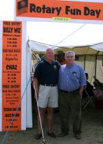 DG Rtn. Denis Watts with Teignmouth President Rtn. Nigel Edwards