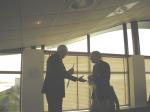 President Alan and President Siem dancing together on the table!