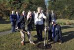 Tree Planting Ceremony with RIBI President David Fowler, Mayor of Woodley Kay Gilder and President Derek Murphy.
