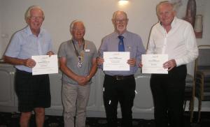 Three more members honoured for service to Rotary