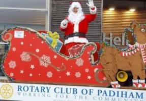 Santa on his Sleigh outside Padiham Tesco
