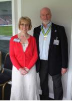 AG Mike Jamieson with incoming Club President Libby Seath