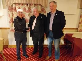 Our speaker of the evening Dilwyn Jones with President Kevin and Nigel