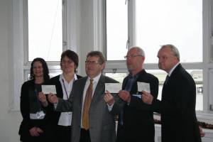 Cheque presentation (money raised from Dock Tower event)