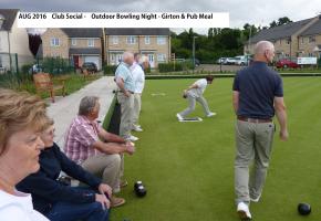Aug 2017 Bowls Evening at Girton - Partners & Guests with Pub Meal