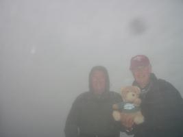 While it was cold up top there was great satisfaction in making the summit in such bad weather