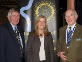 President Iain Smith, Gillian MacDonald and honorary member, Ronald Baird.