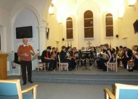The concert, organised by Ray Spencer from the Rotary Club of Wakefield Chantry, (pictured introducing the band) is now in its 10th year