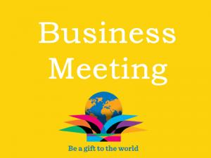 Lunchtime Meeting - 12.45pm - Business Meeting & Ruth Thomas